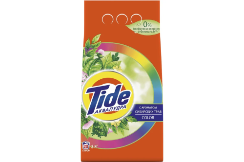 TIDE порошок стир automat сибирские травы 3000г                                                    